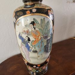 Japanese Satsuma ware porcelain vase