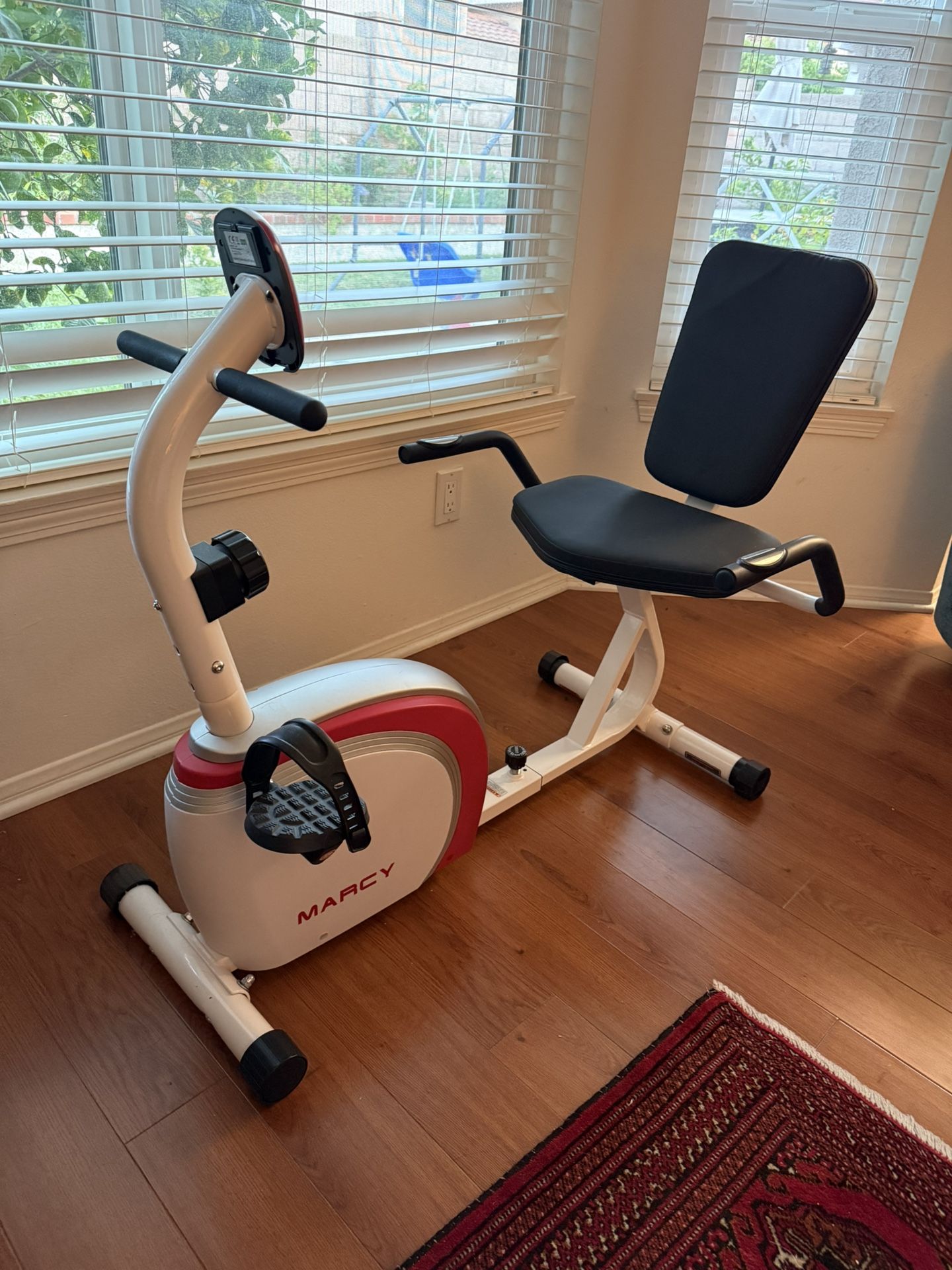 Marcy Magnetic Recumbent Exercise Bike For Home and Home Gym, With Digital Monitor And Quick Adjustable Seat