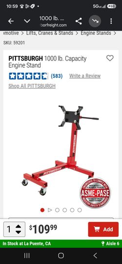 Pittsburgh 1000 lb. Capacity Engine Stand