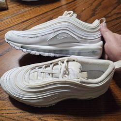 Nike Air Max 97 (GS) White Metallic Silver - Size 7Y (Womens 8.5)