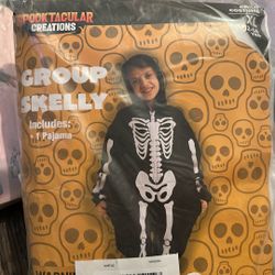 Skeleton Onesie Halloween Costume Size XL Kids 
