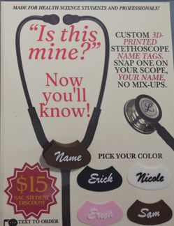 Stethoscope Name Tag