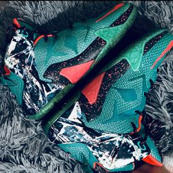 Brand New NIKE LEBRON X11 'AKRON BIRCH' Emerald Green