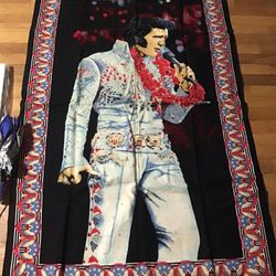VINTAGE ELVIS PRESLEY ALOHA WALL TAPESTRY 