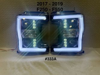 2017 To 2019 F250 / F350 / F450 / F550 C Bar DRL Projector Headlights