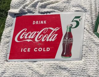 1950 Coca-Cola Metal Sign