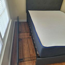Brand New Matress Boxspring Bedframe W/drawers