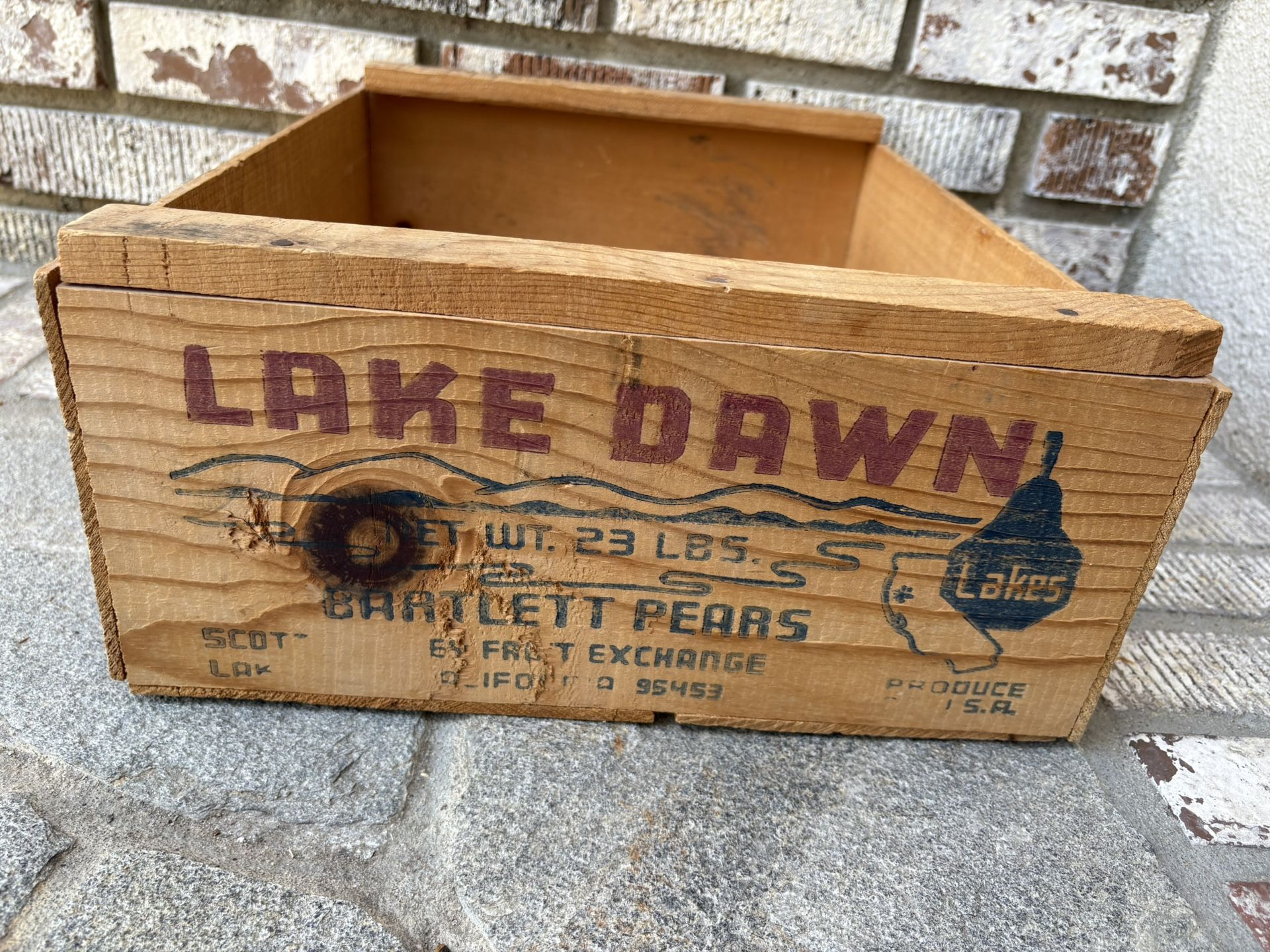 Lake Dawn & Knott’s crate wood boxes - country Farmhouse storage Hoke Decor - Simi Valley