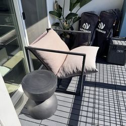 Outdoor Chair + Side Table (can be separate)