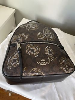 Coach Jordyn Backpack In Signature Canvas With Tulip Print  display picture 1
