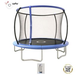 Sportspower BouncePro 10ft Trampoline Meets ASTM Safety Standards, Heavy-Duty Rust-Resistant Steel Frame, UV-Resistant Jump Mat & Safety Net