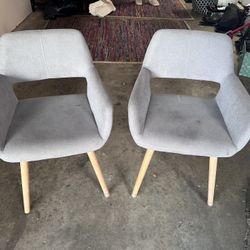 X2 Gray Modern Chairs 