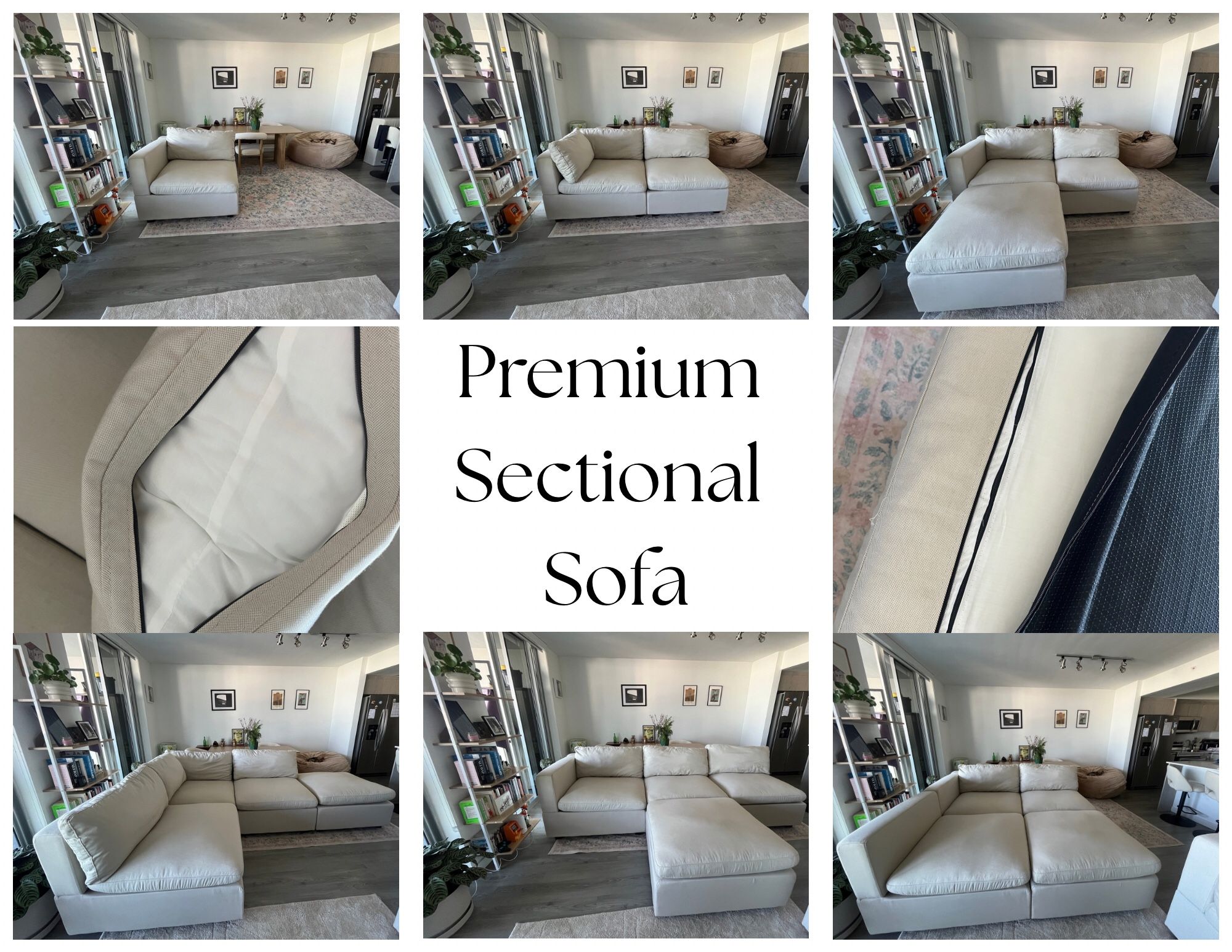 Ultimate Relaxation: Premium Sectional 4 Piece Sofa Plus Free Ottoman (worth $572)