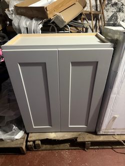 2 two-door upper kitchen cabinets