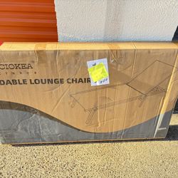 Brand New Folding Outdoor Chaise Lounge Chair – $70