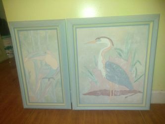 Painting. Set of 2 painting. Tucan and