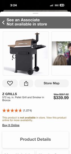 Z GRILLS 572 sq. in. Pellet Grill and Smoker in Bronze