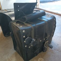  Thick Leather Motorcycle Saddlebags