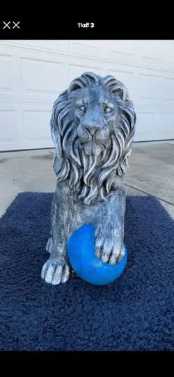 3 foot tall, lion  statue