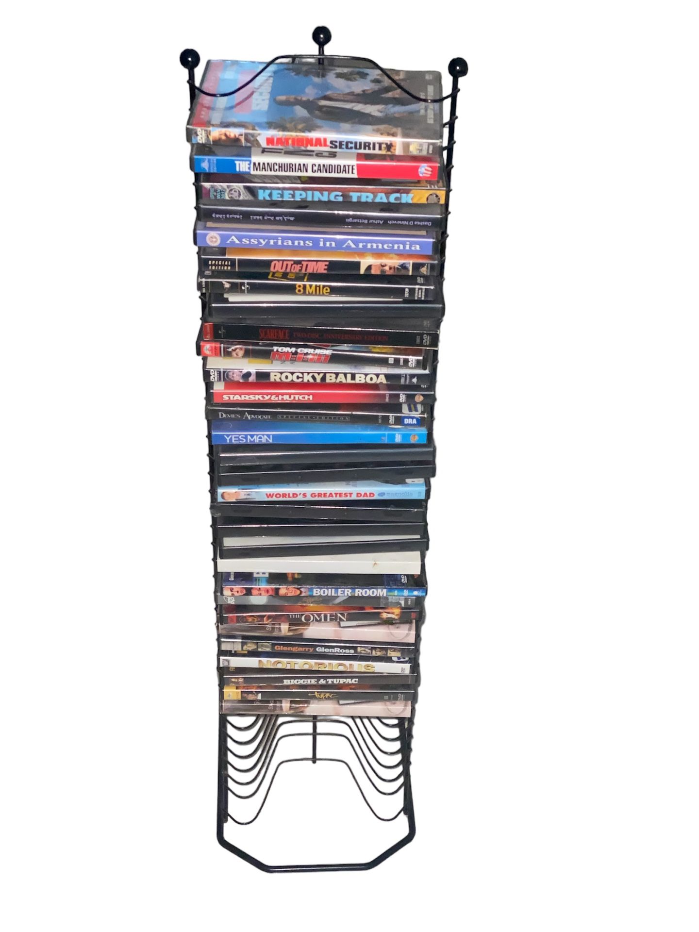 Black DVD Organizer Rack -dvds Not Included