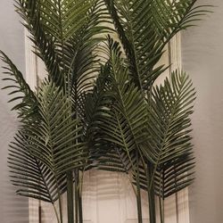 2Pac Artificial Areca Palm Plant Fake Palm Tree, Faux Plant For Home Decor Indoor Outdoor Faux Areca Palm Tree In Pot For Home Office Housewarming Gif