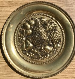 Large Brass Wall Plaque. Good condition