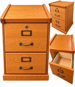 Beautiful Oak Wood Filing Cabinet – $40 FIRM ✨
