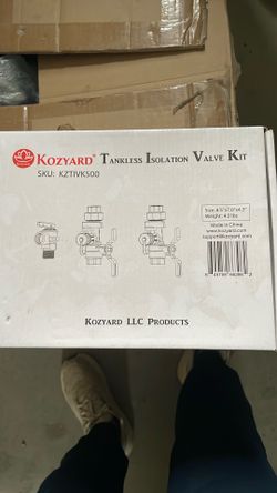Tankless isolation valve kit