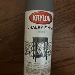 Krylon Chalky Finish Matte Slate Chalky Spray Paint and Primer In One (NET WT. 12-oz)