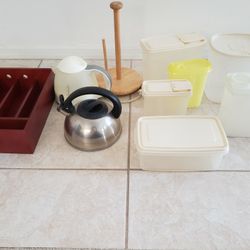 Utensils tray,water t-pots,towel holder, storage containers