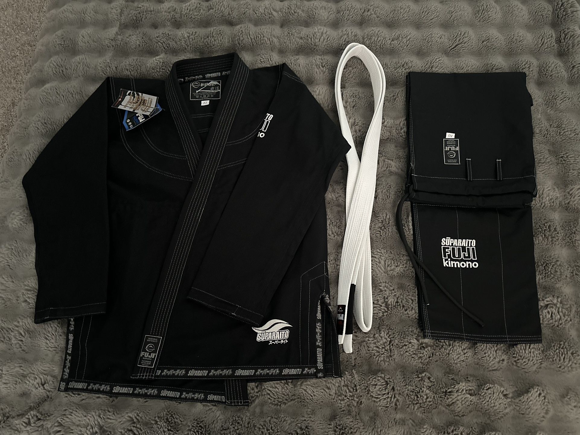Brand New (A3) Fuji Suparaito BJJ GI Black