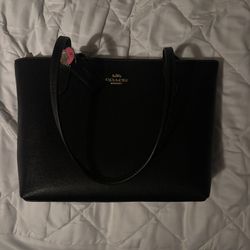 Coach Fiona Tote Bag Black/Gold