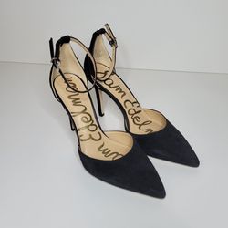 NEW Suede Black Heels Size 8.5