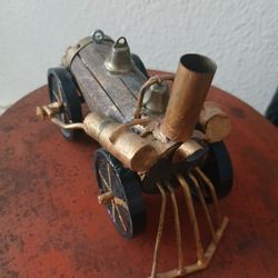 Metal and Wood Log Steam Engine