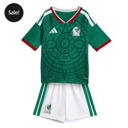 2026 Mexico World Cup Kids Soccer Uniform Sizes 20 Thru 28