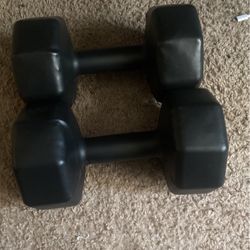Black 10 Pound Dumbbells 