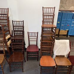 Chairs  Chiavari Ballroom wood Stack Chairs – Fruitwood & Mahogany | Commercial Grade (19 Available)  New Chiavari ballroom stack chairs, perfect for 