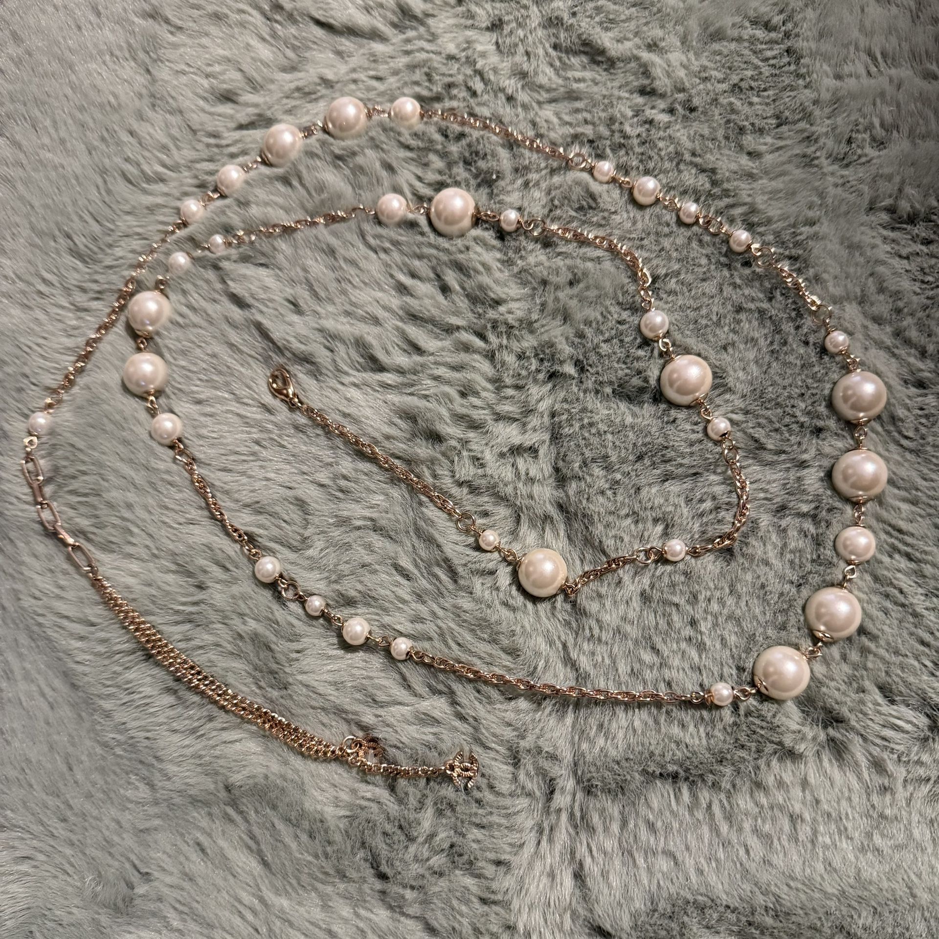 Pearl Gold Chain Necklace