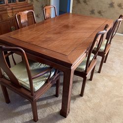 Chinese Teak Dining Set 