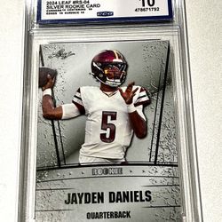 🔥Jayden Daniels  Leaf Silver Rookie Card🔥