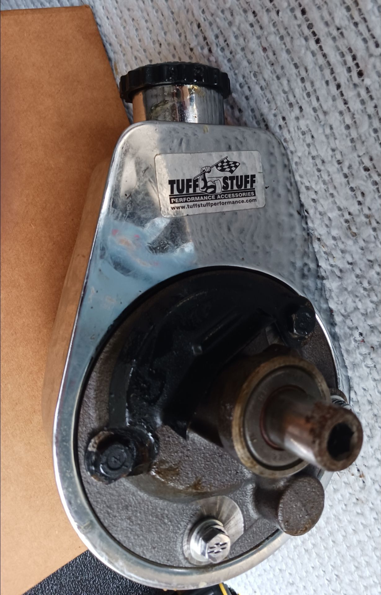 USED TUFF STUFF PERFORMANCE ACCESSORIES SAGINAW-STYLE POWER STEERING PUMP *READ DESCRIPTION & PICS*