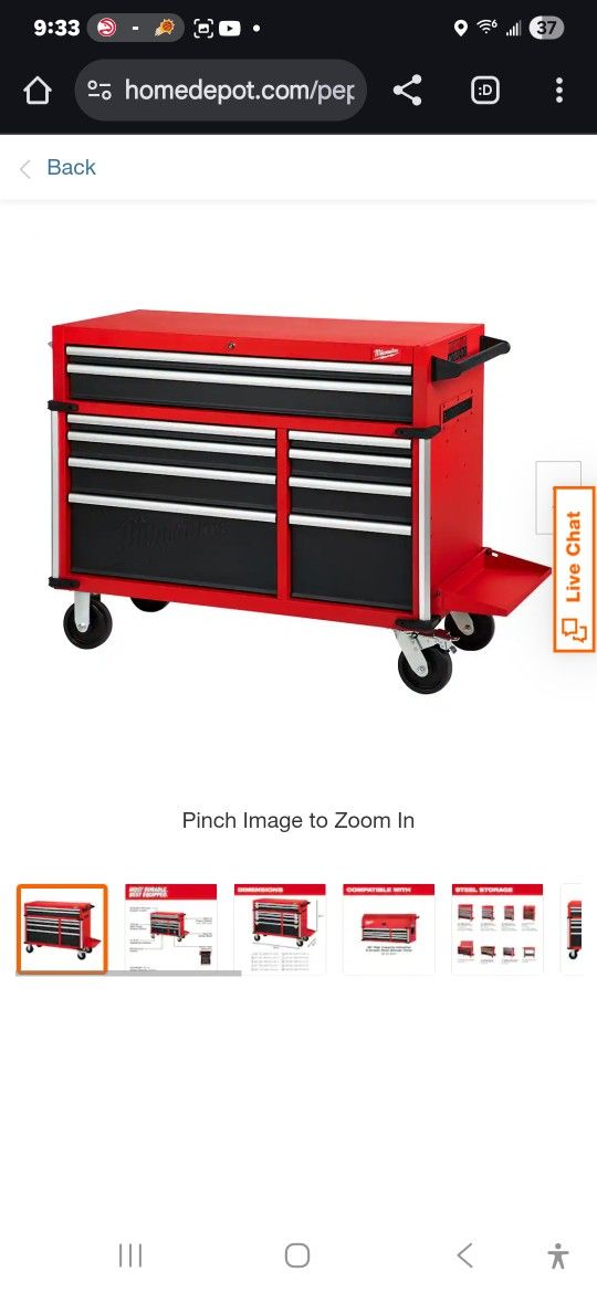 Milwaukee 46 Inch Tool Box