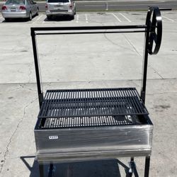 Asadores De Carbón O De Mezquite, Estilo Santa María Para Ajustar La Temperatura