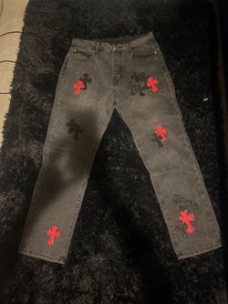 Chrome Hearts Cross Patch Denim Jeans