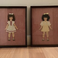 Vintage 3 D Pictures Doll Frames 
