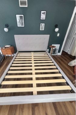 West elm style queen bed frame