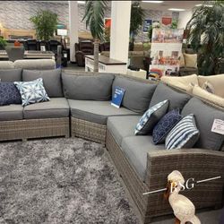 Outdoor, Garden, Patio Furniture 3 Piece Sectional Couch ⭐$39 Down Payment with Financing ⭐ 90 Days same as cash