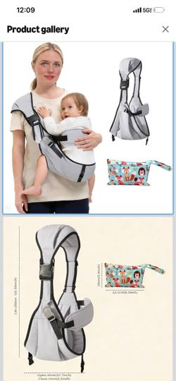 2 Pcs Baby Carrier Set, Baby Sling Carrier, Toddler Carrier, Equipped with a Diaper Bag, Two Ways of Carrying, Shoulder Widening, Free Your Hands, Sui