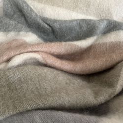 Mohair Blanket- Prism Throw Pearl