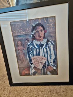 Framed Gauguin Art Print with White Mat